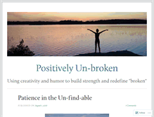 Tablet Screenshot of positivelyunbroken.com